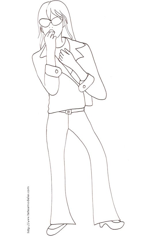 Coloriage du Top Model dessin 28
