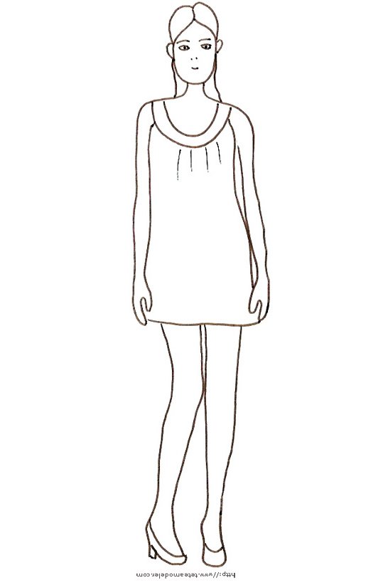 Coloriage du Top Model dessin 34
