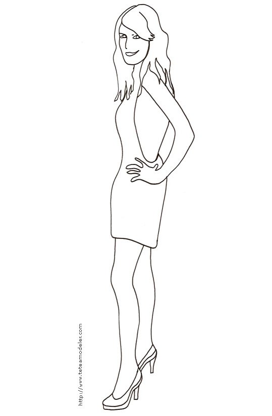 Coloriage du Top Model : dessin 47

