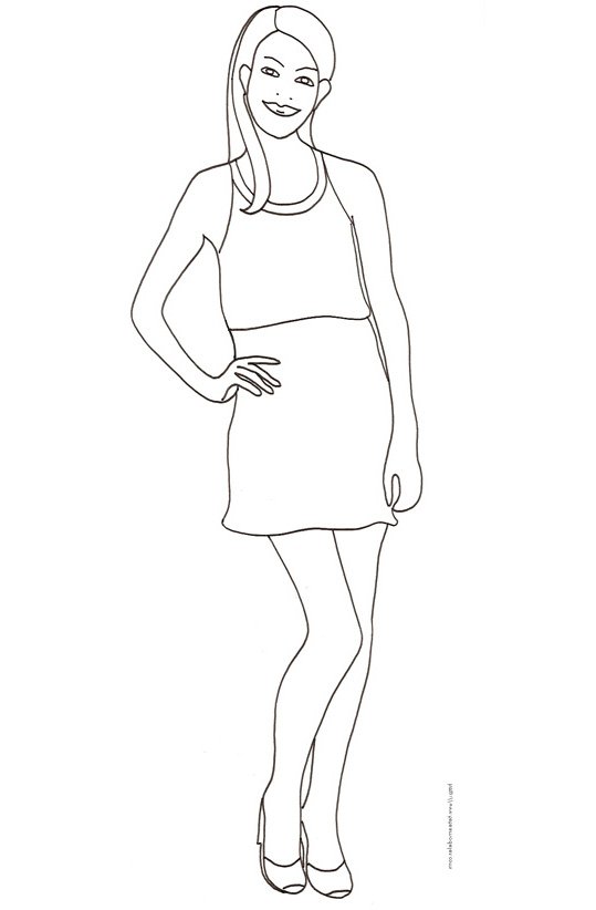 Coloriage du Top Model : dessin 49
