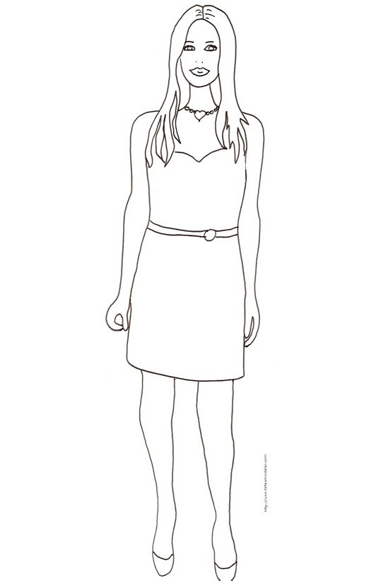 Coloriage du Top Model dessin 50 
