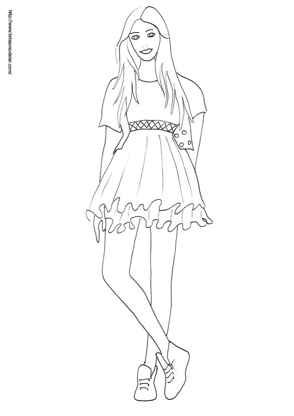 Coloriage top model 61
