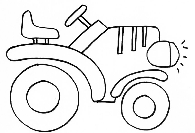 Imprimer le dessin d'un tracteur
