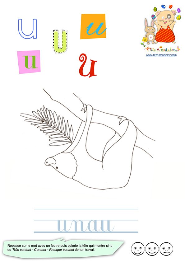 Imagier des minuscule : unau
