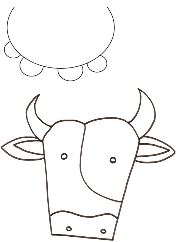 gabarits de la t&ecirc;te de vache &agrave; imprimer
