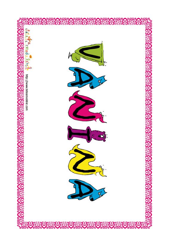 image pr&eacute;nom vanina droles de lettres bestioles
