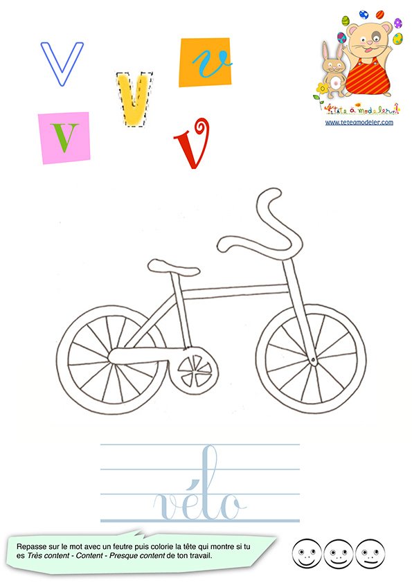 Imagier des minuscule : velo
