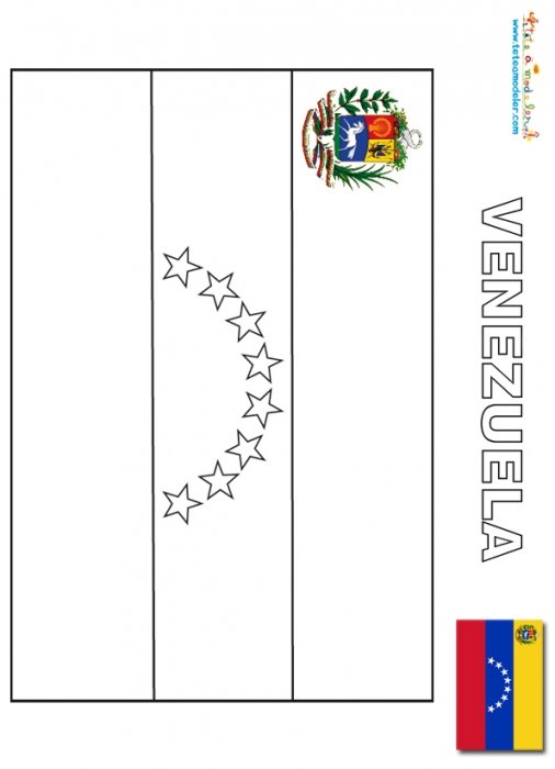Coloriage du drapeau du Venezuela