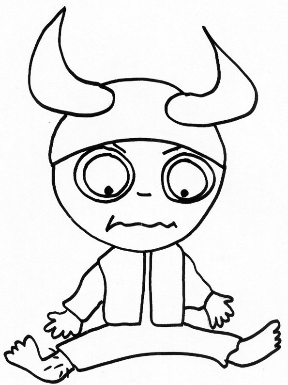coloriage du viking &eacute;tonn&eacute; 
