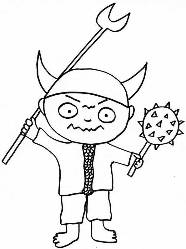 coloriage d'un viking 5
