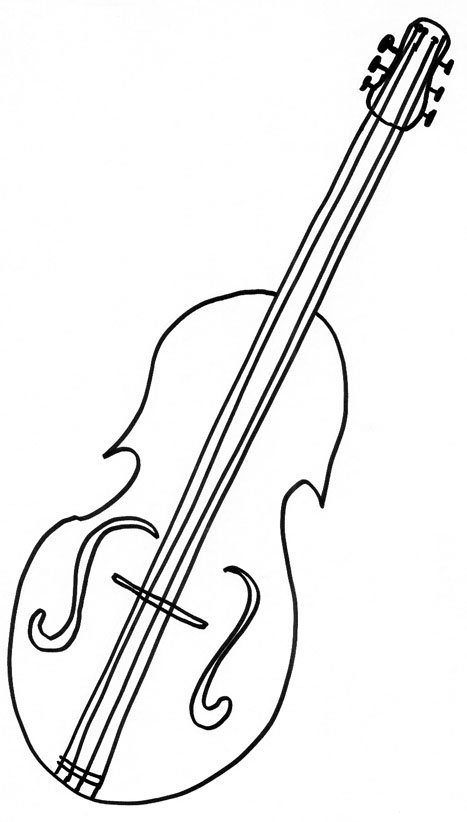 Imprimer le dessin d'un violon
