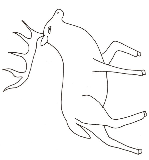 coloriage d'un wapiti

