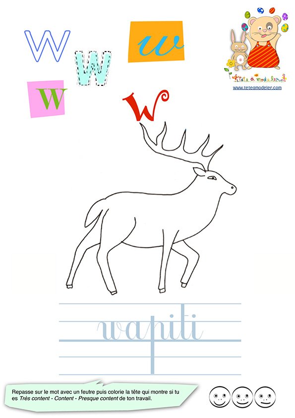 Imagier des minuscule : wapiti
