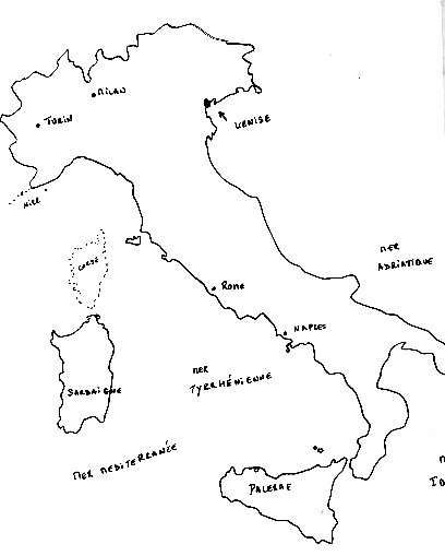 Cartes d'italie &agrave; colorier

