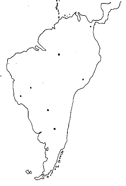 Cartes d'Am&eacute;rique du sud &agrave; colorier
