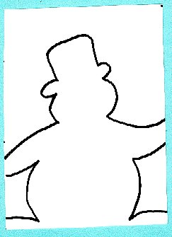 Mod&egrave;le de guirlandes de No&euml;l bonhomme de neige
