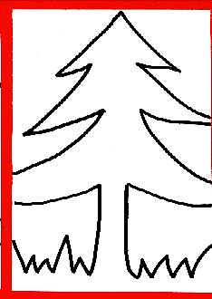 Imprimer le modèle de guirlande de Noël sapin 