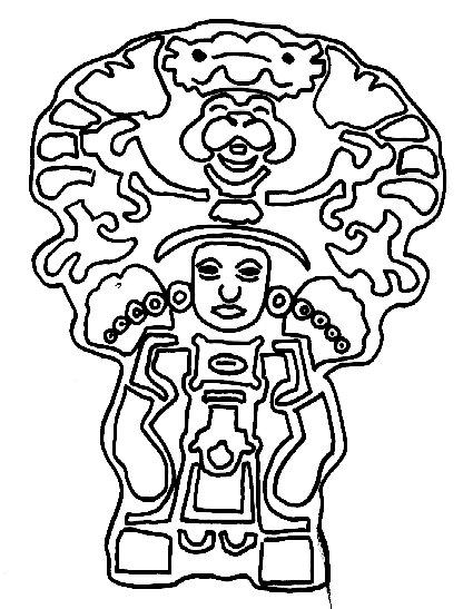 coloriage statuette
