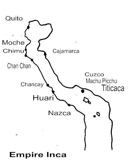 coloriage carte empire Inca
