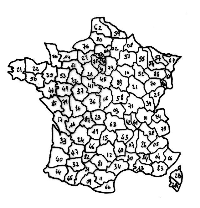 Carte des plaques min&eacute;ralogiques
