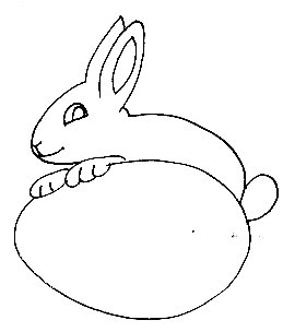 lapin marque place &agrave; colorier
