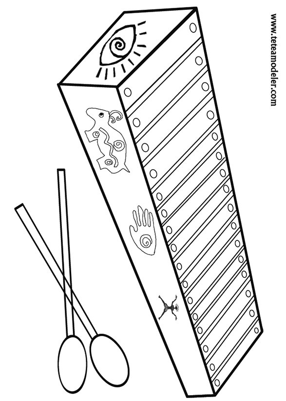 coloriage xylophone