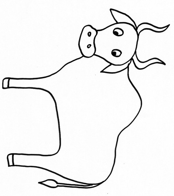 coloriage d'un zebu
