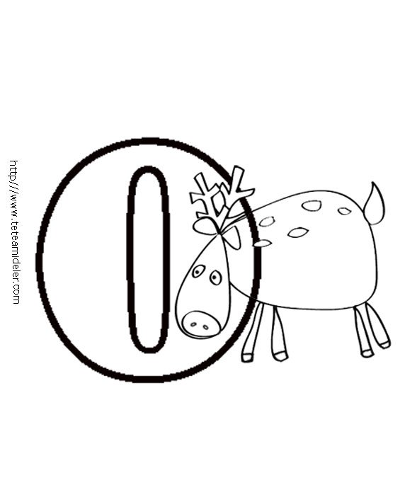 coloriage chiffre 0
