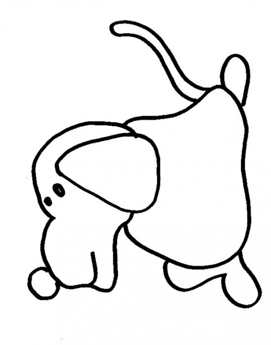 Coloriage d'un chien de profile