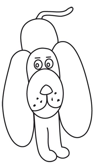Coloriage signe du zodiaque: le chien