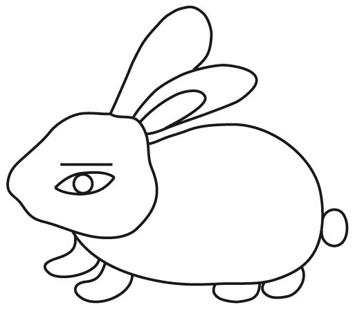 Coloriage signe du zodiaque: le lièvre 