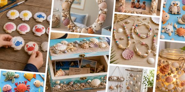 Que faire des coquillages ramassés sur la plage cet été ? 12 idées créatives à faire avec les enfants