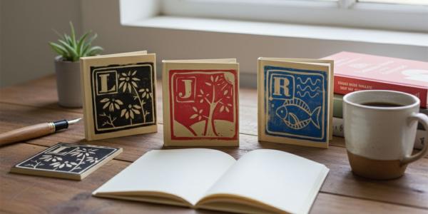 Carnets Initiale Linogravure