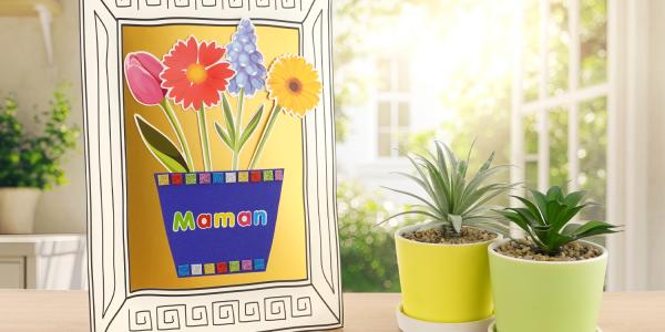 Une activité facile et pleine de tendresse : créez un pot de sel rose décoré à offrir pour la fête des parents.