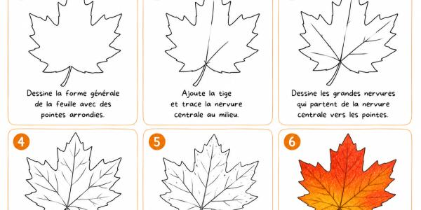 Apprenez à dessiner une feuille d'automne facilement grâce à notre tutoriel étape par étape. Une activité créative idéale pour les enfants dès la maternelle.