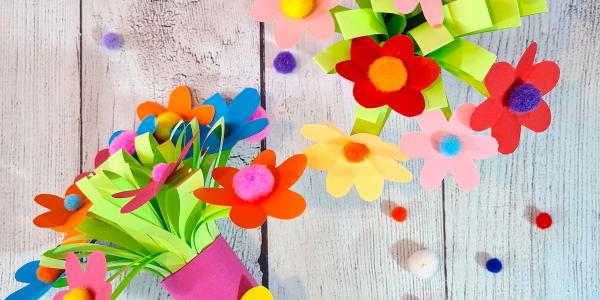 Bouquet de fleurs en papier 3D