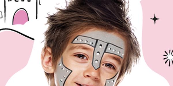 Voici un tutoriel facile pour achever la transformation de votre enfant en chevalier de conte de fées. Avec ce maquillage, le casque devient inutile, une épée et un bouclier suffisent pour faire entre