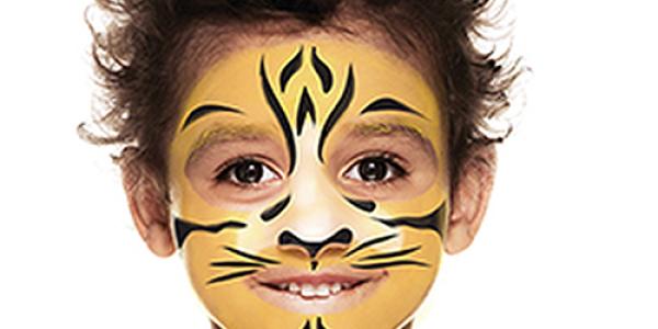 Tutoriel pour apprendre à maquiller son enfant en tigre