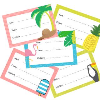 Bricolages étiquettes de cahiers pour la rentrée scolaire