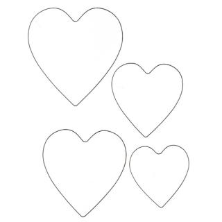 Imprimer le modèle de coeurs - 4 tailles. Des coeurs à imprimer pour les colorier ou fabriquer un cadeau