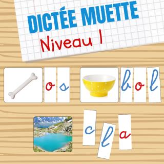 Dictée muette Montessori à imprimer gratuitement. Découvrez comment utiliser une dictée muette basé sur la pédagogie de Maria Montessori à la maison. Niveau Facile pour simplifier l'apprentissage de l