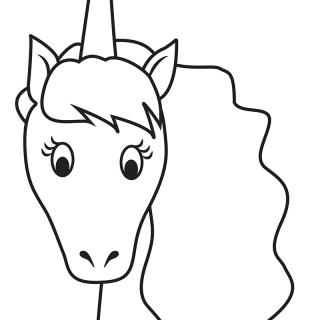 Le gabarit de la licorne arc-en-ciel à télécharge et à imprimer gratuitement