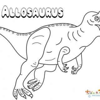 Allosaure, dinosaure allosaure à colorier