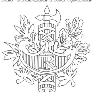 Coloriage du blason de la France