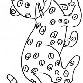 coloriage d'un bébé jaguar