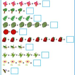 Imprimer l'exercice d'additions 1 maternelle niveau 3 