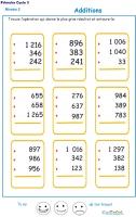 Exercices d'additions pour les enfants du cycle 3 primaire : CE2 - CM1 - CM2