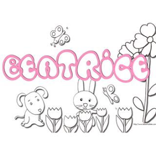 coloriage prénom Béatrice