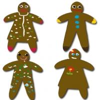 Bonhomme pain d'épices en papier