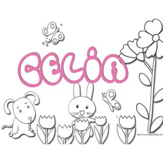 coloriage pénom Célia